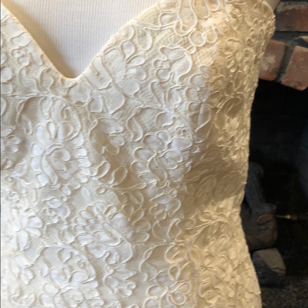 Vintage Jane McCartney Cream Lace dress size 10 - Picture 2 of 7